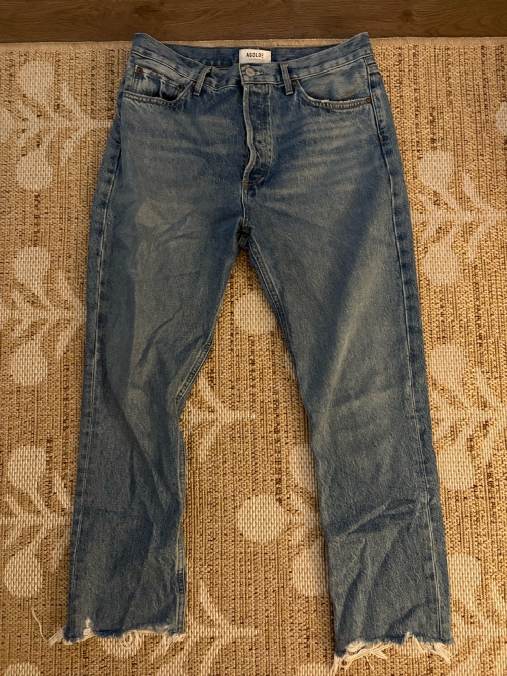 Agolde Light Blue Straight Jeans